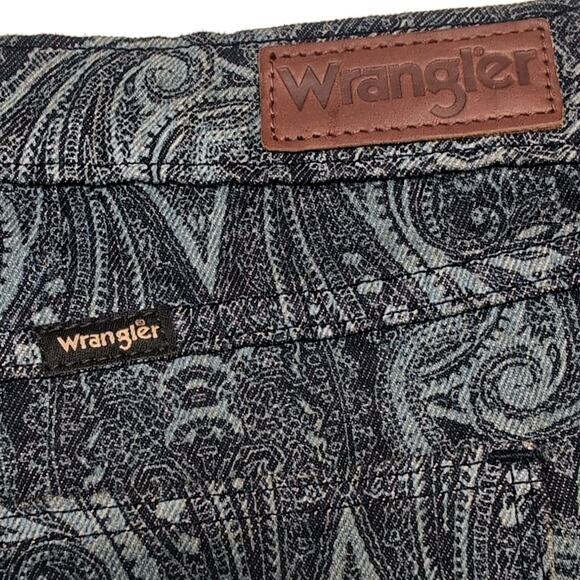 Wrangler High Rise Fierce Flare Paisley Print Jeans Womens 18 x 32 Cowgirl NWT - Picture 5 of 8